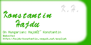 konstantin hajdu business card